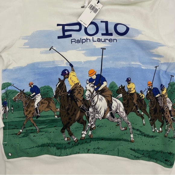 Polo Ralph Lauren Equestrian White Hoodie Men’s Size Large Match NWT - Picture 11 of 11